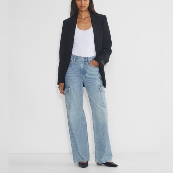 Denim Forum The Farrah Hi-Rise Cargo Jean from Aritzia - Picture 1 of 13